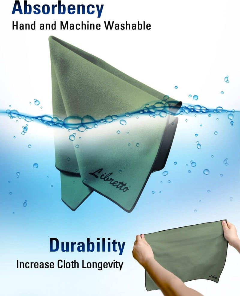 Libretto Microfiber Polish Cloth for Musical Instrument, 3 Sizes in 1 Pack, Trumpet and Brass Cleaning Product, Green, Lint-Free, Super Soft, Gift, for Piano, Violin, Guitar, Saxophone, Laptop. - Image 3